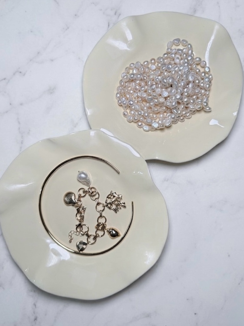 Lunares San Francisco Enamel Jewelry Dish Set of 2 - Chic Vanity Trays